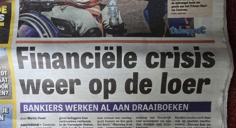 De komende crisis